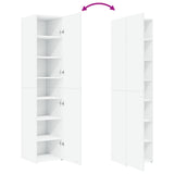 Highboard White 40x42.5x185 cm Engineered Wood - Low Angle