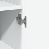 Highboard White 40x42.5x185 cm Engineered Wood - Rear View