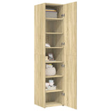 Highboard Sonoma Oak 40x42.5x185 cm Engineered Wood - Side View