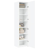 Highboard White 45x42.5x185 cm Engineered Wood - Close-Up Angle