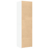 Highboard White 50x42.5x185 cm Engineered Wood