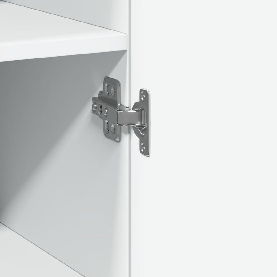Highboard White 50x42.5x185 cm Engineered Wood