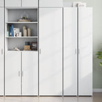Highboard White 50x42.5x185 cm Engineered Wood