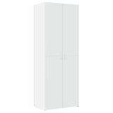 Highboard White 70x42.5x185 cm Engineered Wood - Front View