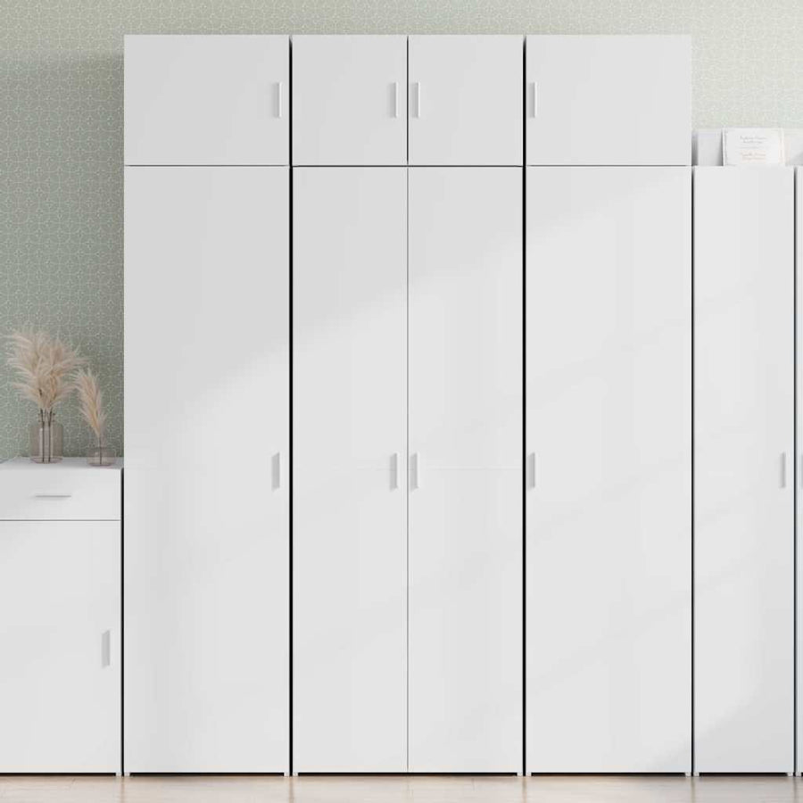 Highboard White 70x42.5x185 cm Engineered Wood