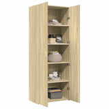 Highboard Sonoma Oak 70x42.5x185 cm Engineered Wood - Close-Up Angle