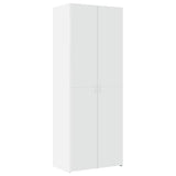 Highboard White 70x42.5x185 cm Engineered Wood - Front View