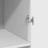 Highboard White 70x42.5x185 cm Engineered Wood - Close-Up Angle