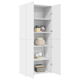 Highboard White 80x42.5x185 cm Engineered Wood