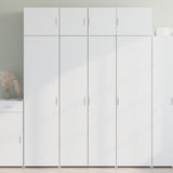 Highboard White 80x42.5x185 cm Engineered Wood
