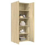 Highboard Sonoma Oak 80x42.5x185 cm Engineered Wood - Close-Up Angle