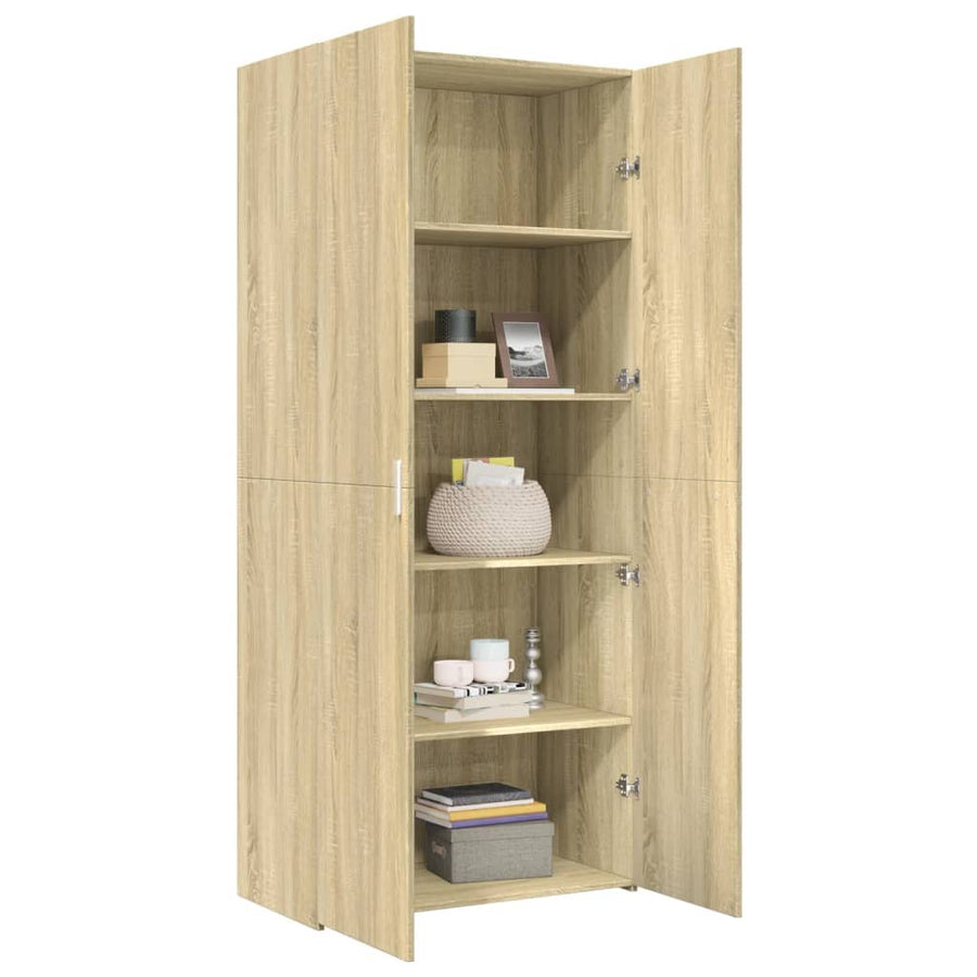 Highboard Sonoma Oak 80x42.5x185 cm Engineered Wood