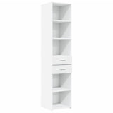 Highboard White 40x42.5x185 cm Engineered Wood - Front View