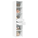 Highboard White 40x42.5x185 cm Engineered Wood