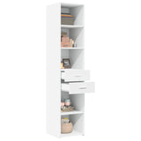Highboard White 40x42.5x185 cm Engineered Wood - Side View