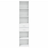 Highboard White 40x42.5x185 cm Engineered Wood - Top-Down View