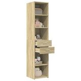 Highboard Sonoma Oak 40x42.5x185 cm Engineered Wood - Side View