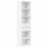 Highboard White 45x42.5x185 cm Engineered Wood - Front View