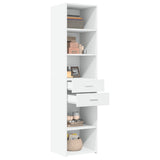 Highboard White 45x42.5x185 cm Engineered Wood - Side View
