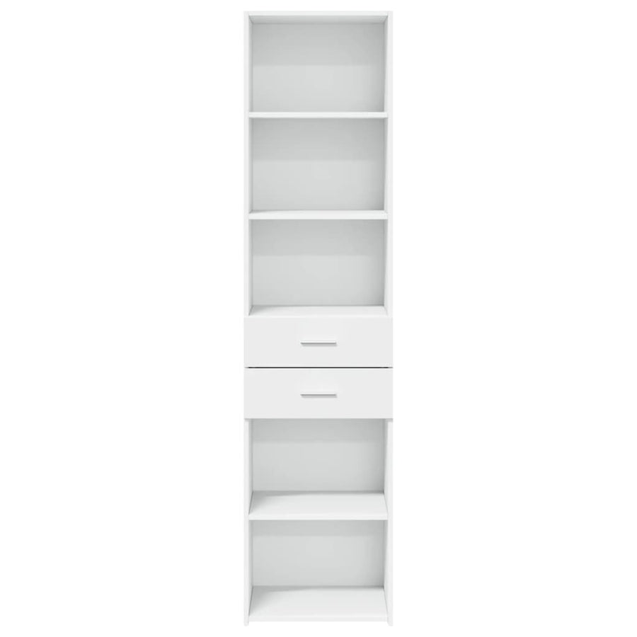 Highboard White 45x42.5x185 cm Engineered Wood
