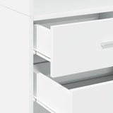 Highboard White 45x42.5x185 cm Engineered Wood - Close-Up Angle