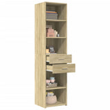 Highboard Sonoma Oak 45x42.5x185 cm Engineered Wood - Side View