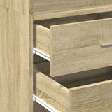 Highboard Sonoma Oak 45x42.5x185 cm Engineered Wood - Close-Up Angle