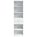 Highboard White 50x42.5x185 cm Engineered Wood - Top-Down View