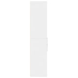 Highboard White 50x42.5x185 cm Engineered Wood - 45-Degree Angle