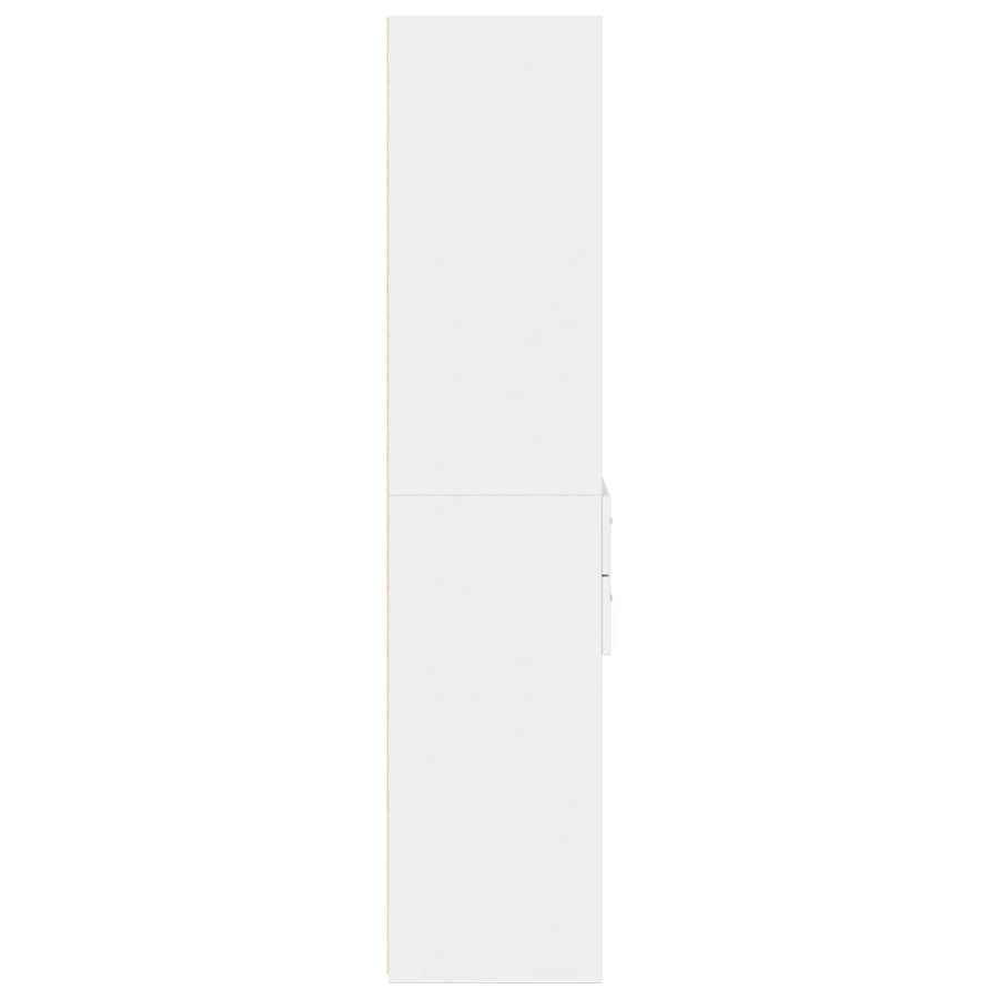 Highboard White 50x42.5x185 cm Engineered Wood
