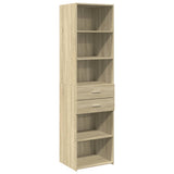 Highboard Sonoma Oak 50x42.5x185 cm Engineered Wood - Front View