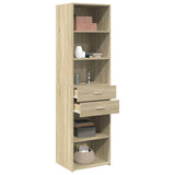 Highboard Sonoma Oak 50x42.5x185 cm Engineered Wood - Side View