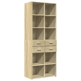 Highboard Sonoma Oak 70x42.5x185 cm Engineered Wood - Front View