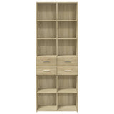Highboard Sonoma Oak 70x42.5x185 cm Engineered Wood - Top-Down View