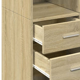 Highboard Sonoma Oak 70x42.5x185 cm Engineered Wood - Close-Up Angle