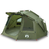 Fishing Tent 5-Person Olive Green Waterproof - Front View