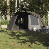 Fishing Tent 5-Person Grey Waterproof - Top-Down View