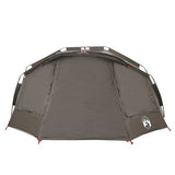 Fishing Tent 5-Person Grey Waterproof - Close-Up Angle