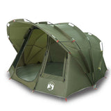 Fishing Tent 5-Person Olive Green Waterproof - Front View