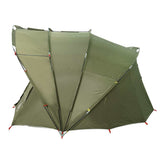 Fishing Tent 5-Person Olive Green Waterproof - Low Angle