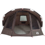 Fishing Tent 5-Person Brown Waterproof - Rear View