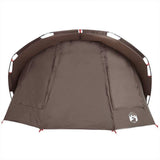 Fishing Tent 5-Person Brown Waterproof - Close-Up Angle