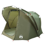 Fishing Tent 4-Person Olive Green Waterproof - Top-Down View