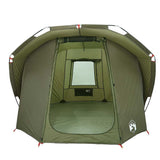 Fishing Tent 4-Person Olive Green Waterproof - Rear View