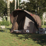 Fishing Tent 4-Person Brown Waterproof - Side View