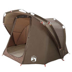 Fishing Tent 4-Person Brown Waterproof