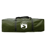 Camping Tent Tunnel 4-Person Green Waterproof - Low Angle