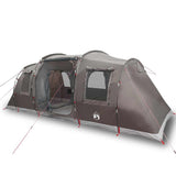 Camping Tent Tunnel 4-Person Brown Waterproof - Front View