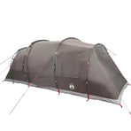 Camping Tent Tunnel 4-Person Brown Waterproof