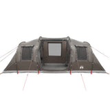 Camping Tent Tunnel 4-Person Brown Waterproof